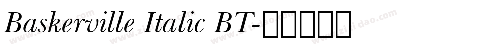 Baskerville Italic BT字体转换